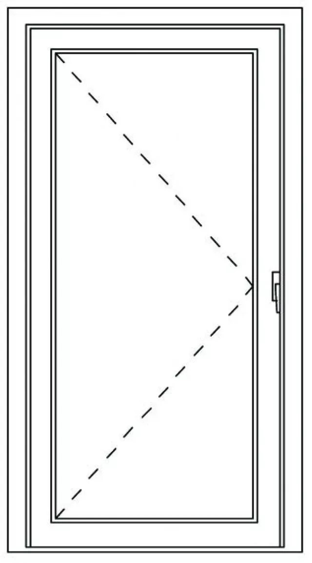 Haustüren links 98x220, Anthrazitgrau, 3 fach verriegelung - technický nákres